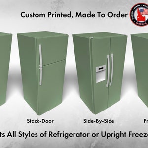 Paint-match Vinyl Refrigerator Wrap Sherwin Williams Agate Green SW ...