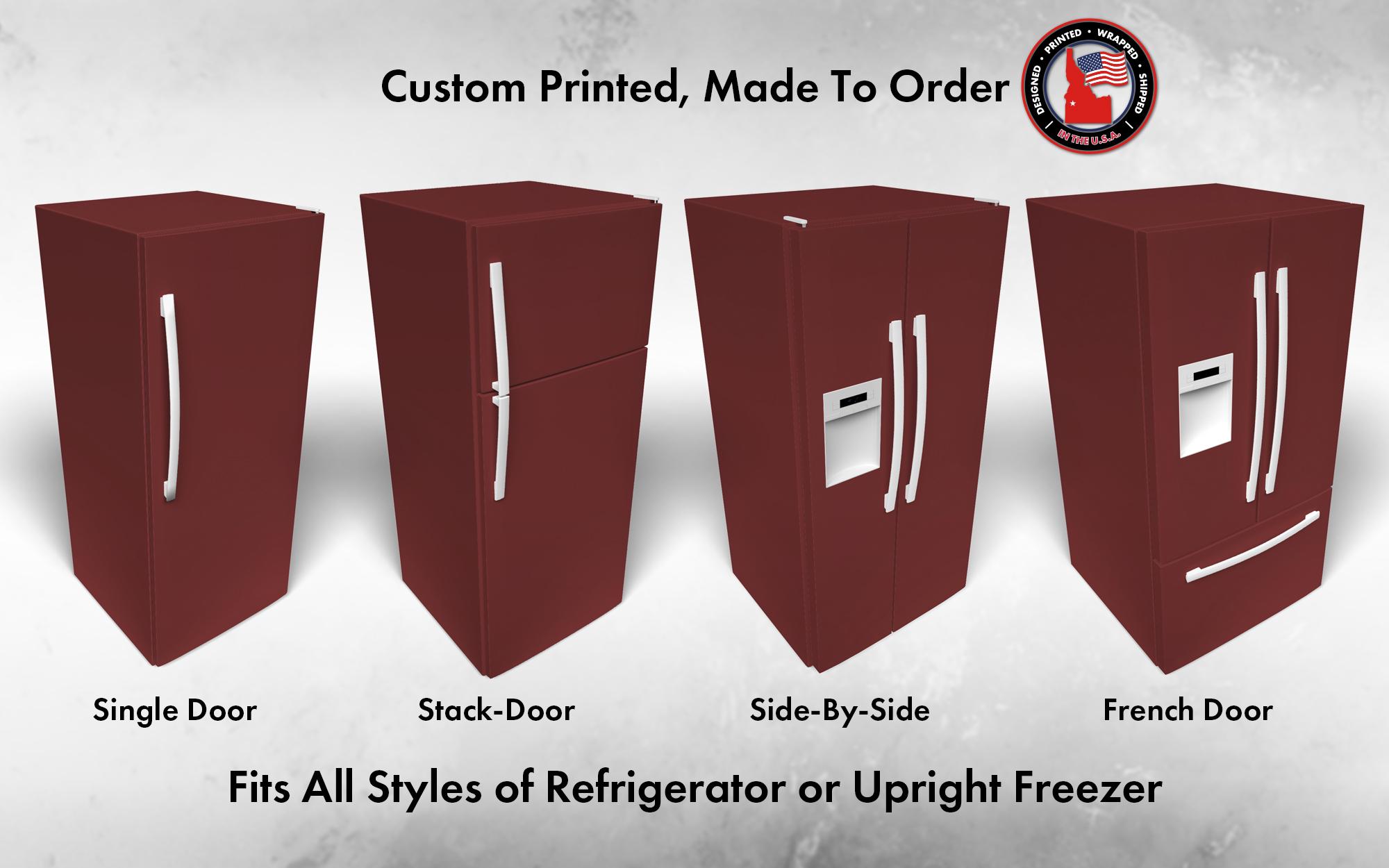 Paint-match Vinyl Refrigerator Wrap Sherwin Williams Sun Dried Tomato ...