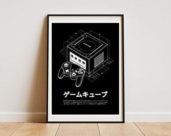 Video Game Poster Retro Print Video Game Art Gift For Him Gaming Room Retro Japanese Game Print For Gamer Wall Decor For Gaming Art GCN