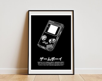 Videospiel-Poster Retro-Druck Videospielkunst Geschenk für Ihn Gaming-Raum Retro Japanisches Spiel-Druck für Gamer Wanddekor Für Gaming-Kunstdruck