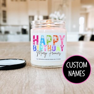 Custom Happy Birthday Candle, Friendship Gifts, Best Friend Birthday Gifts, Personalized Birthday Candle Personalized Gifts, Happy Bday Girl