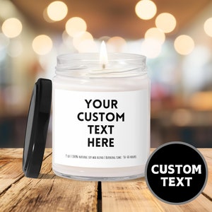 Custom Candle, Blank Label Candle, Private Label Candle, Custom Logo, Personalized Candle, Gift for Her Best Friend Gift, Funny Candles Gift