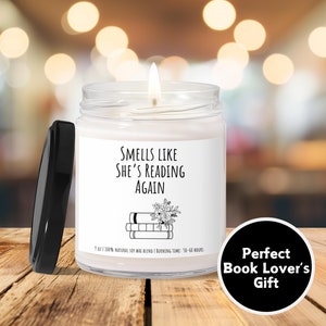 Smells Like She&#39;s Reading Again Candle, Reader Gift Funny Candle, Book Lover Gift, Reading Candle, Gift For Her Avid Reader Booktrovert Gift