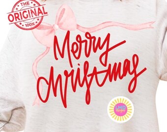 Coquette Merry Christmas Png, Merry Png, Preppy Christmas Png, Coquette Png, Merry Xmas Coquette Png, Preppy Christmas Sublimation