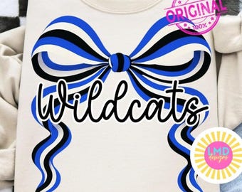 Coquette Wildcats PNG, Preppy Wildcats Football png, Wildcats Cheer png, Wildcats Mascot Bow Png, Wildcats png, Wildcat school spirit png