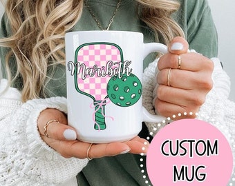 Pickleball Gifts, Pickleball Mug, Custom Pickleball Gifts for Women, Customized Player Pickleball Personalized Mug, Pickleball Lover Gift