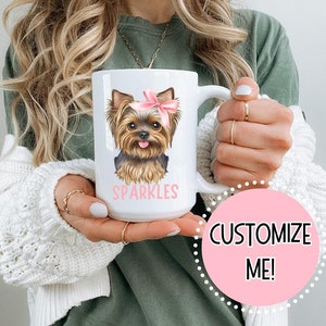 Personalisierte Yorkie Tasse | Yorkshire Terrier individuelle Kaffeetasse | Yorkie Tasse Yorkie Geschenke | Yorkie Mama Geschenk Yorkie Kaffeebecher Yorkie Tasse
