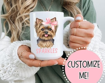 Personalized Yorkie Mug | Yorkshire Terrier Customized Coffee Mug | Yorkie Mug Yorkie Gifts | Yorkie Mom Gift  Yorkie Coffee Mug  Yorkie Cup
