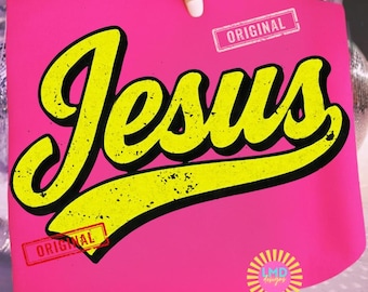Jesus PNG, Retro Jesus Shirt png, Christian Png, Neon Summer Jesus Design png, Bible Verse png, Faith Png Trendy Christian Shirt Designs png