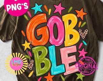 Preppy Gobble Png, Trendy Fall PNG, Girly Autumn Png, Preppy Thanksgiving Png Cute Gobble Sublimation, Preppy Thanksgiving Png Gobble Bundle