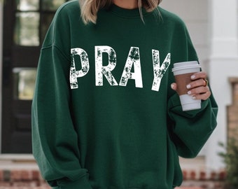 Sudadera religiosa, camiseta cristiana de oración, ropa inspiradora, camiseta fiel, camisetas con versículos bíblicos, la oración cambia las cosas, oración vintage