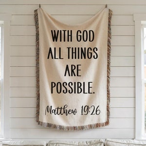 Custom Bible Verse Blanket Custom Scripture Woven Blanket Christian Blanket Prayer Throw Religious Wall Hanging Gift Wedding Baptism Gifts