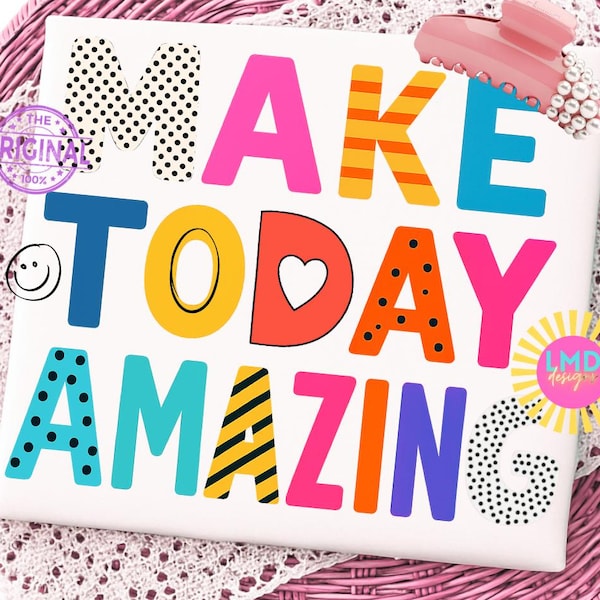Make Today Amazing Png, Give Grace PNG, Kindness PNG, Positivity PNG, Encouragement Png, Trendy Png, Girly Png, Doodle Png, Preppy Png