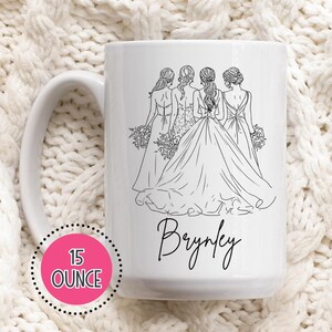 Personalized bridesmaid mug, Bachelorette Party, Wedding Gift, Bridesmaid Gifts for Her, Custom Name Bridesmaid Cup, Wedding Party Gifts Mug