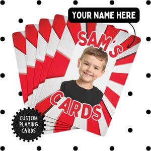 Benutzerdefinierte Fotospielkarten, personalisierte Bildspielkarten Individuell gedruckte Karten, Jungen-Superhelden-Themen-Spielkarten, einzigartiges Geburtstagsgeschenk