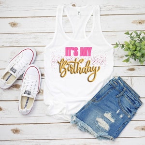 Birthday Tank | It&#39;s My Birthday Tank Top | Women&#39;s Racerback Tank Top | Its my birthday | Birthday tank top | Birthday Party shirt | Summer
