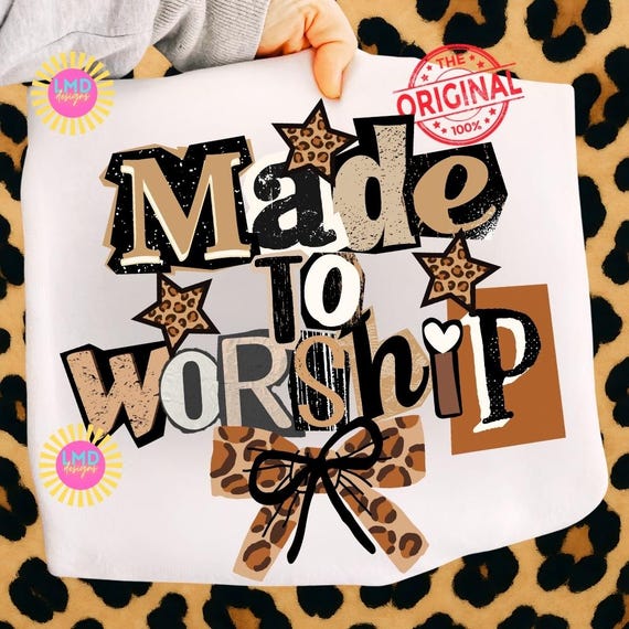 Christian PNG, Made to Worship Png, Coquette Christian Shirt png, Coquette Bow png Bible Verse png Sublimation Design, Religious Worship Png