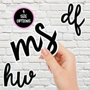 Initial Stickers, Custom Vinyl Sticker, Custom initials Gift for laptop, tumbler, kindle, water bottle, Vinyl Initial Decals, Initial Decals