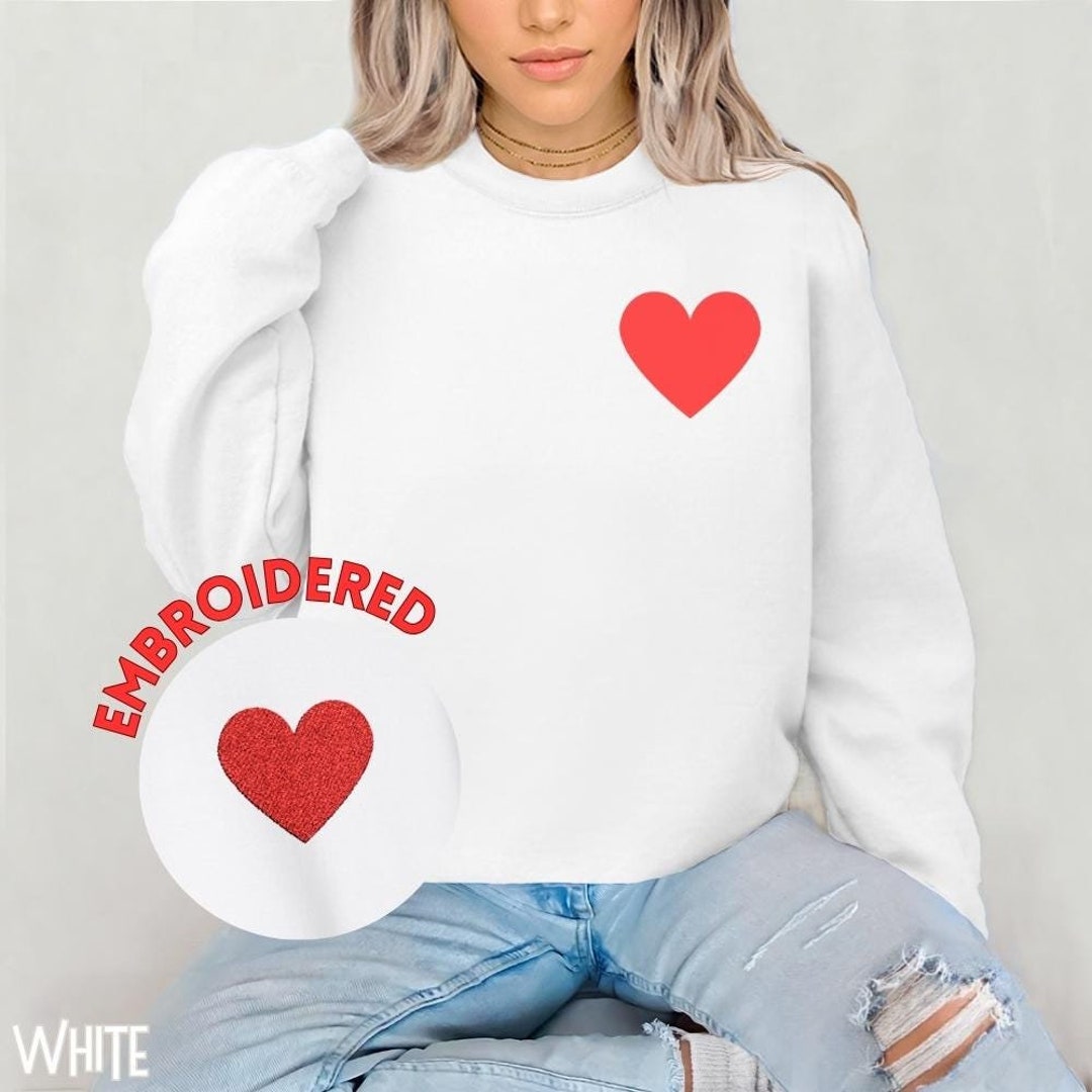Hearts Embroidered Hudson Sweatshirt