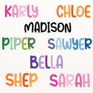 Water-Resistant Name Sticker, Personalized Vinyl Sticker, Name sticker, Custom sticker, Water Bottle Sticker, Colored Name Decals for Laptop
