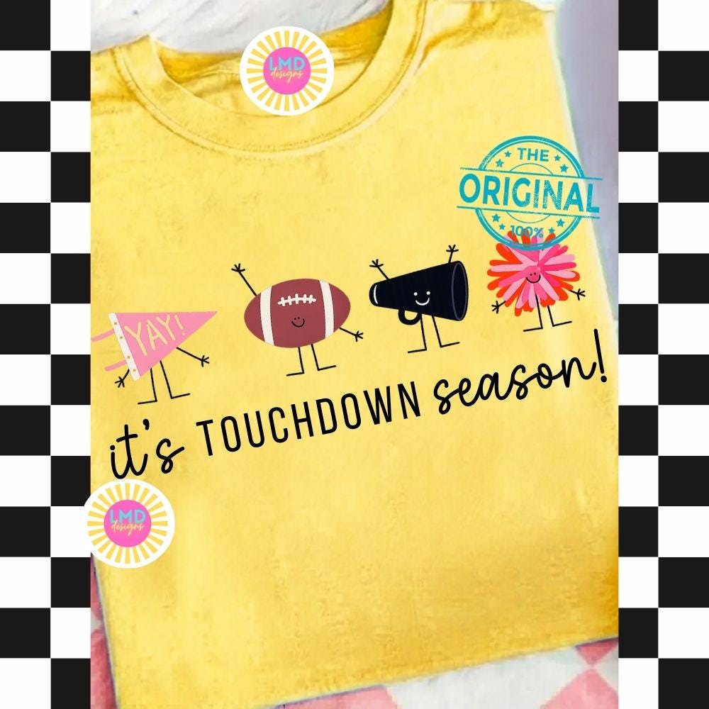 Touchdown Season PNG, Retro Football Png, Football Mom Png, Cute ...