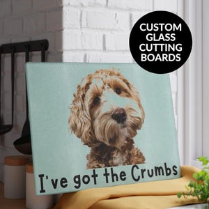 Custom Glass Cutting Board, Funny Pet Gifts, Pet Lover Gifts Kitchen Decor, Housewarming Gift, Custom Pet Photo Gifts, Custom Text Gifts