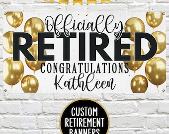Retirement Celebration Banner, Retirement Banner, Retirement Sign, Retirement Party Decorations, Retirement Party Backdrop, Happy Retirement
