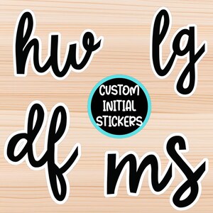 Custom Initial Stickers, Personalized Vinyl Sticker, Custom initials Gift for laptop, tumbler, kindle, waterbottle, Vinyl Initial Decals