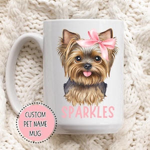Yorkie Liebhaber Geschenke, Yorkshire Terrier Tasse Lustiges Geschenk für Yorkie Besitzer Hund Mama Hund Papa, New Yorkie Hundebesitzer XMas Geschenk Geburtstag Mutter Tag