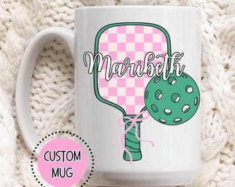 Pickleball Gifts, Pickleball Mug, Custom Pickleball Gifts for Women, Customized Player Pickleball Personalized Mug, Pickleball Lover Gift