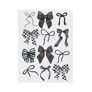 Coquette Blanket | Black Bow Velveteen Plush Blanket | Coquette Aesthetic Room Decor | Cute Throw Blanket | Xmas and Birthday Gift for her image 4