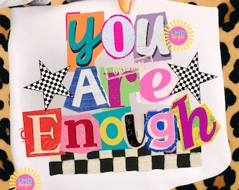 You Are Enough PNG, Christian PNG, Coquette Preppy PNG, Girly Png, Millennial Png, Gen Z Mental Health Png, Religious Png, Bible Verse png