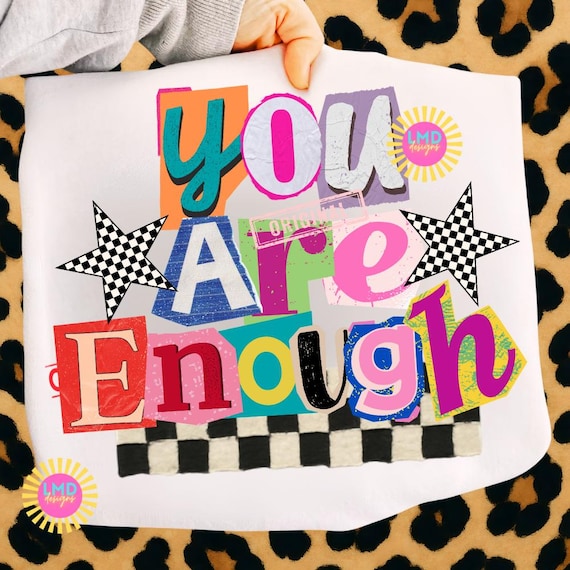 You Are Enough PNG, Christian PNG, Coquette Preppy PNG, Girly Png, Millennial Png, Gen Z Mental Health Png, Religious Png, Bible Verse png