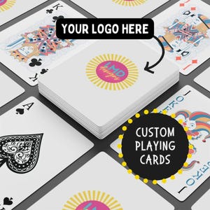 Cartas de Baralho Personalizadas, Cartas de Baralho com Logotipo Personalizado, Presentes Personalizados, Presentes Personalizados, Presentes Únicos para o Chefe, Baralho de Cartas Personalizado