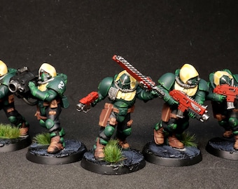 Dark Angels Scout Squad painted Warhammer 40000. Commisions paint.