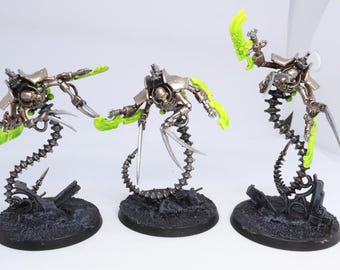 3 x Necron Ophydian Destroyers painted