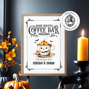 Halloween Coffee Bar Print | Fresh Boo'd Coffee | Halloween - 002-0024