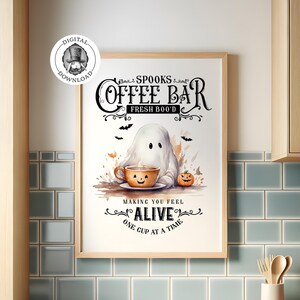 Halloween Coffee Bar Print | Fresh Boo'd Coffee | Halloween - 002-0022