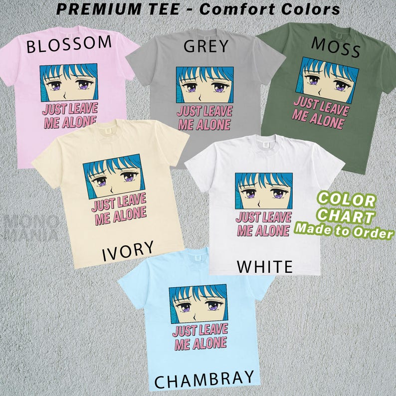 Leave me alone shirt | Anime Shirt, Manga Shirt, Perfect Blue Shirt, Japan, Japanese, Mima Kirigoe, E-Girl, Goth Anime Girl