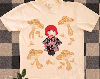 Yayoi t-shirt, mushroom tee shirt, gift for modern art lover