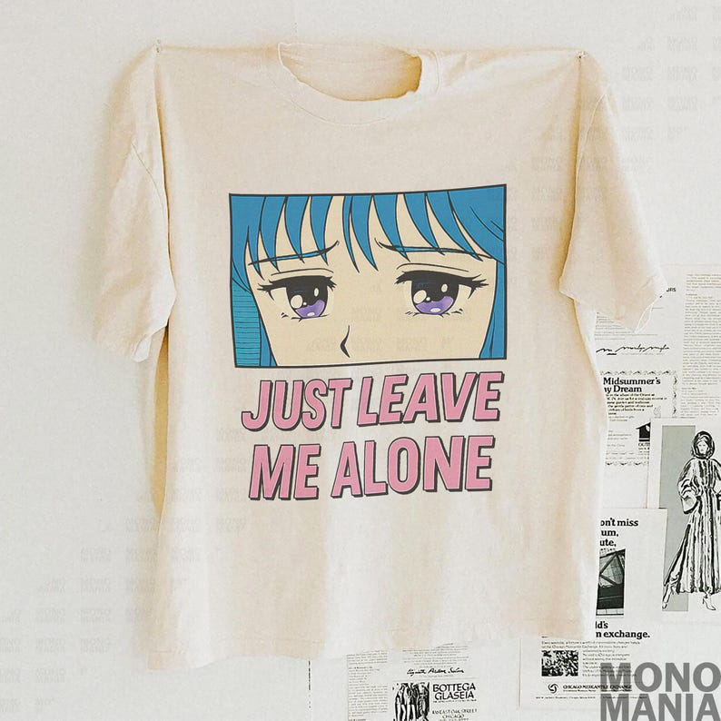 Leave me alone shirt | Anime Shirt, Manga Shirt, Perfect Blue Shirt, Japan, Japanese, Mima Kirigoe, E-Girl, Goth Anime Girl