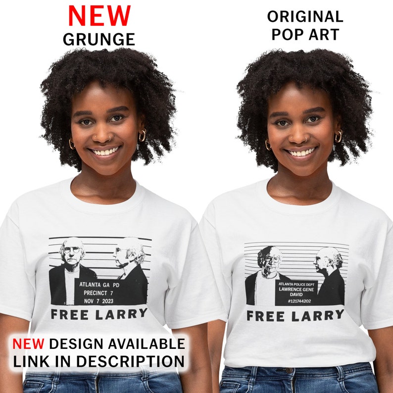 Free Larry Shirt T-shirt Tshirt Tee, Larry David, Curb Your Enthusiasm Inspired Design, Larry David Mugshot