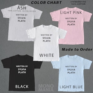 Written by Sylvia Plath Sweater baby Tee, Gift for Poet & Writer, 90s Inspired Aesthetic, Literary Shirt, coquette