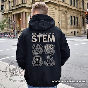 STEM Spells Tarot Energy Magic shirt, Support Local Coven, Funny Black Cat tee, Witchy tshirt, Tarot Lover gift, Grunge Goth Emo | Beige