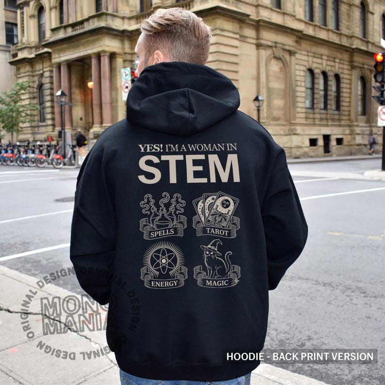STEM Spells Tarot Energy Magic shirt, Support Local Coven, Funny Black Cat tee, Witchy tshirt, Tarot Lover gift, Grunge Goth Emo | Beige