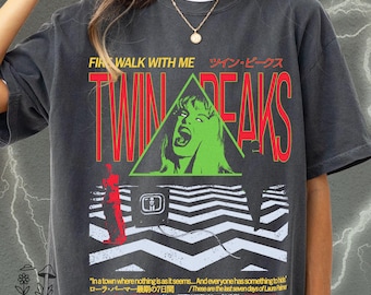 90's TV Show Graphic Tshirt, Japanese Aesthetic Movie Poster Style Shirt, Lynch Tee, Laura Palmer, Comfort Colors