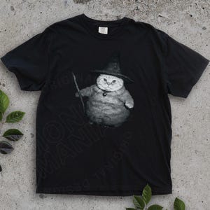 Wizard Kitten Vintage Shirt, Chonk Cat, Witch Cat Halloween Shirt, Halloween Cat Shirt, Funny Meme Cringe Shirt, Spooky Cat Shirt