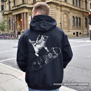skateboarding cat shirt, retro cat graphic tee, vintage kitten tshirt, punk streetwear top, funny cat skate tee, oversized unisex shirt, cool beer cat tshirt, y2k skater aesthetic, 90s retro cat shirt, grunge coquette tee, rockstar gf cat top, mori kei skate shirt, streetwear cat graphic