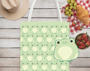 Cute frog bag, Frog Tote bag, kawaii frog gifts, frog purse, anime totebag, man I love frogs