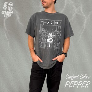 Cat Ramen Shirt, Funny Cat Tee, Comfort Colors Tee